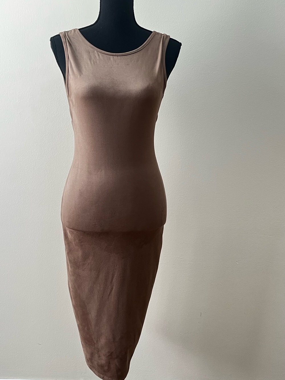 Windsor Brown Sleeveless Bodycon Midi Dress